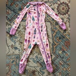 Little Sleepies Nutcracker Holiday Print Footie